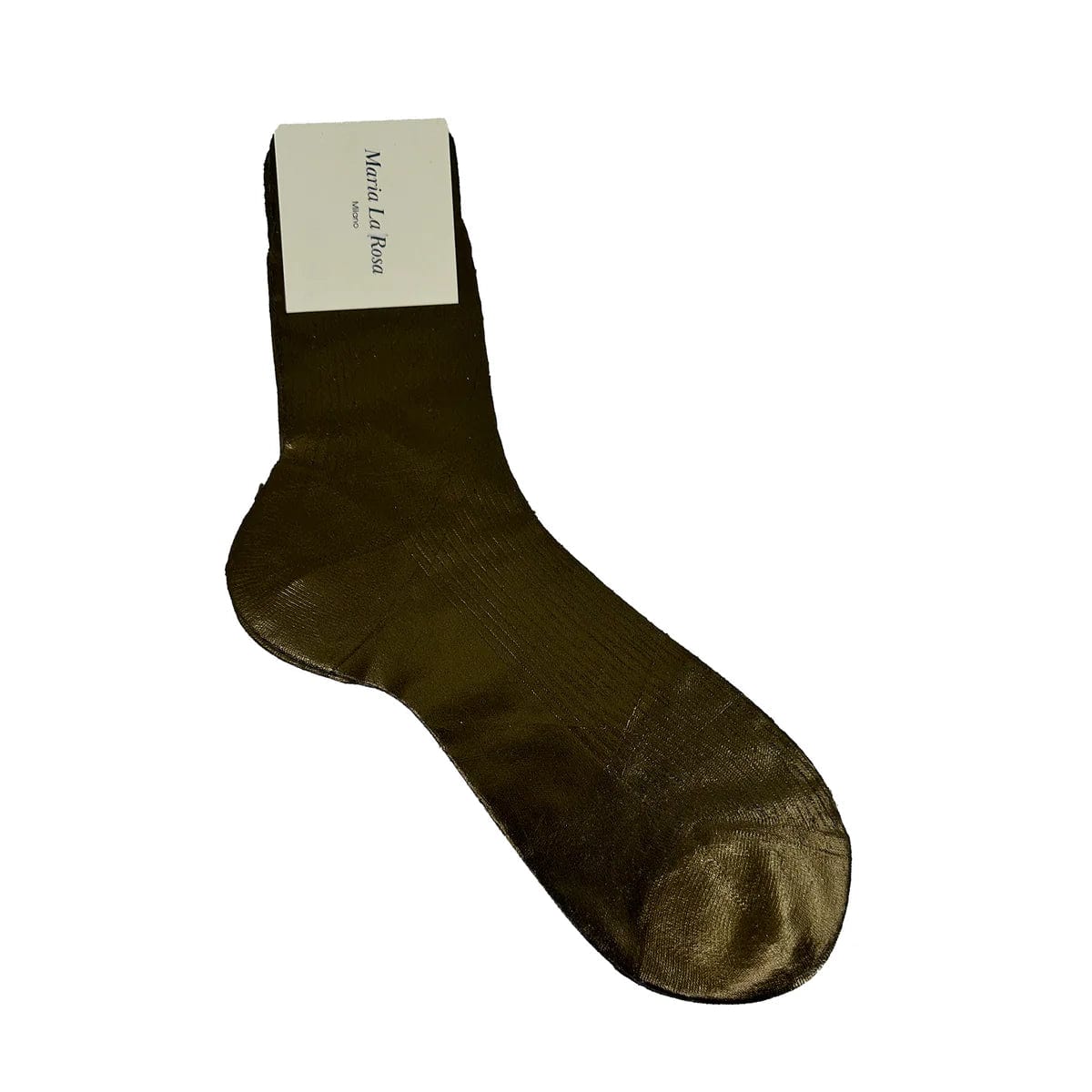 Maria La Rosa One Ribbed Laminated Sock Collection Socks Maria La Rosa Bosco