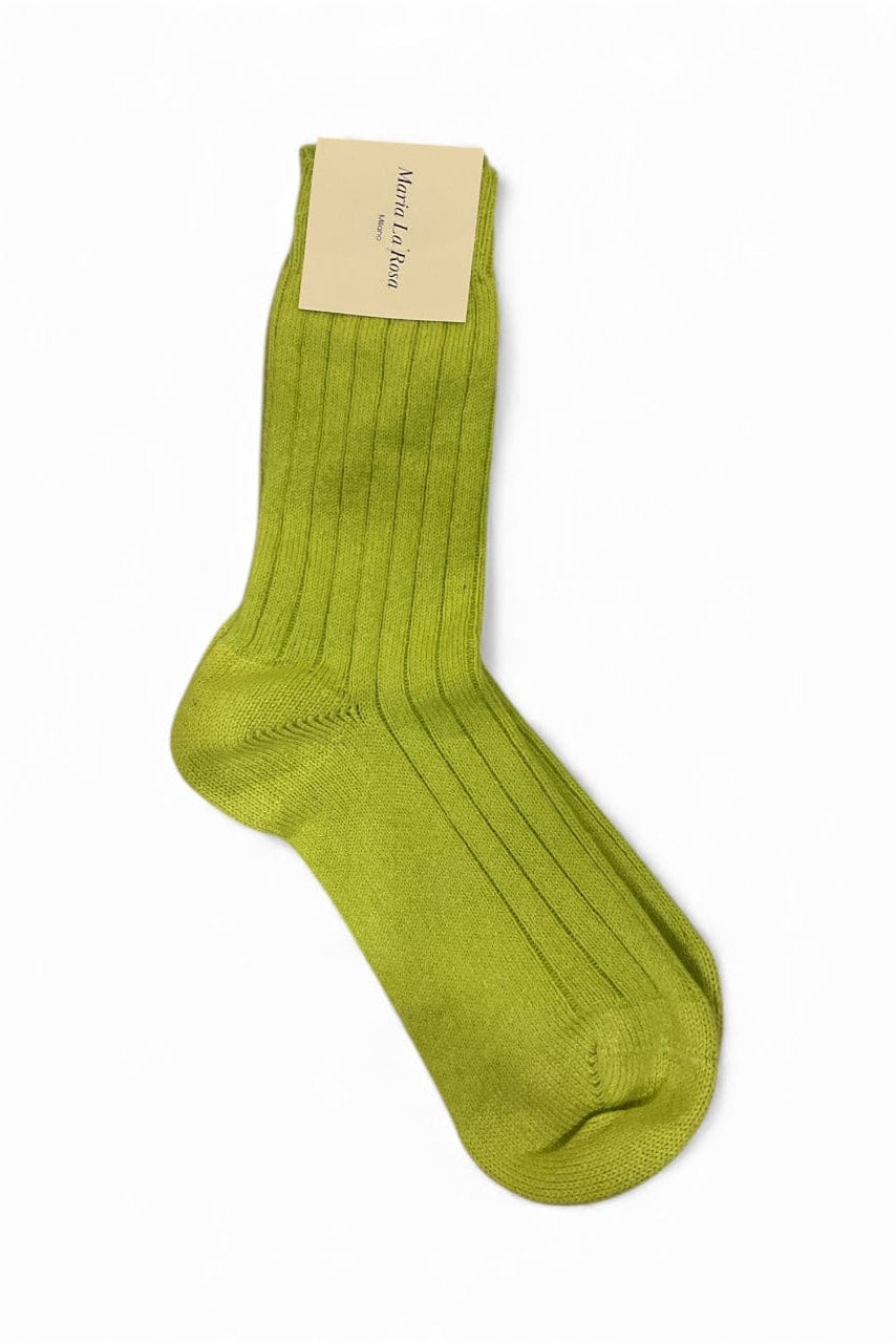 Maria La Rosa Cashmere Socks Socks Maria La Rosa Fluo Yellow One Size