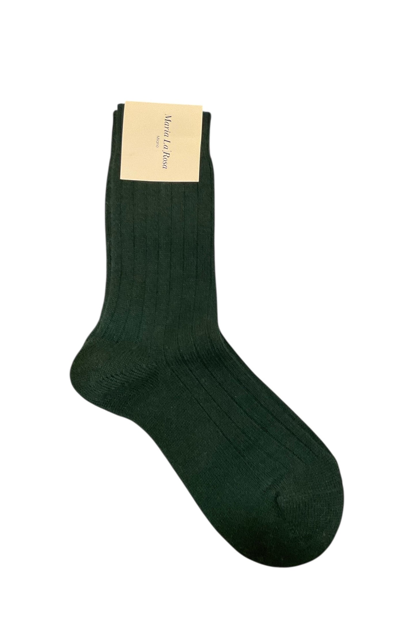 Maria La Rosa Cashmere Socks Socks Maria La Rosa Forest Green One Size