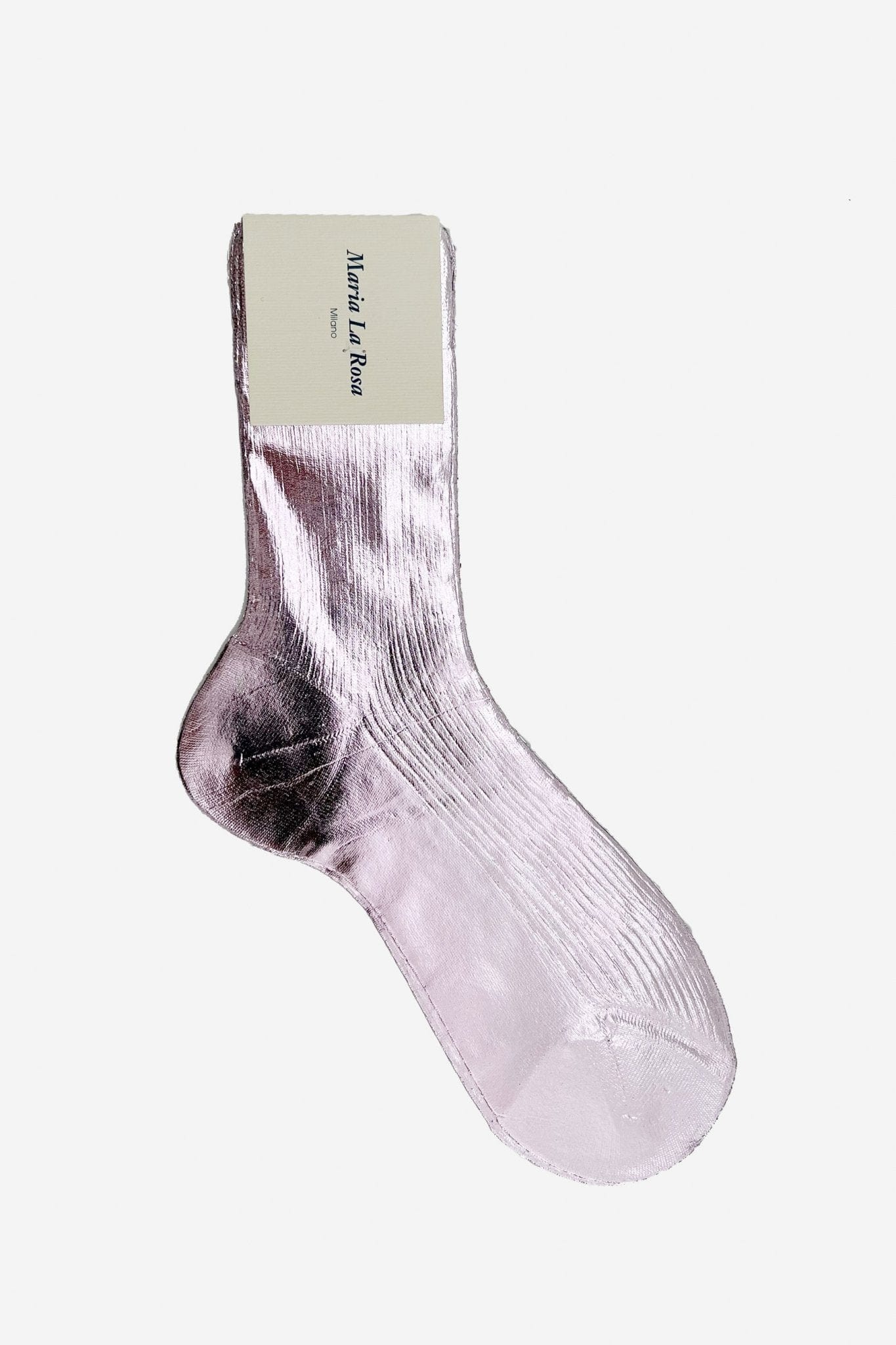 Maria La Rosa One Ribbed Laminated Sock Collection Socks Maria La Rosa Lilac