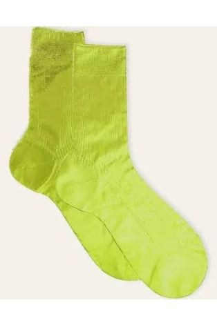 Maria La Rosa One Ribbed Laminated Sock Collection - Lime Socks Maria La Rosa