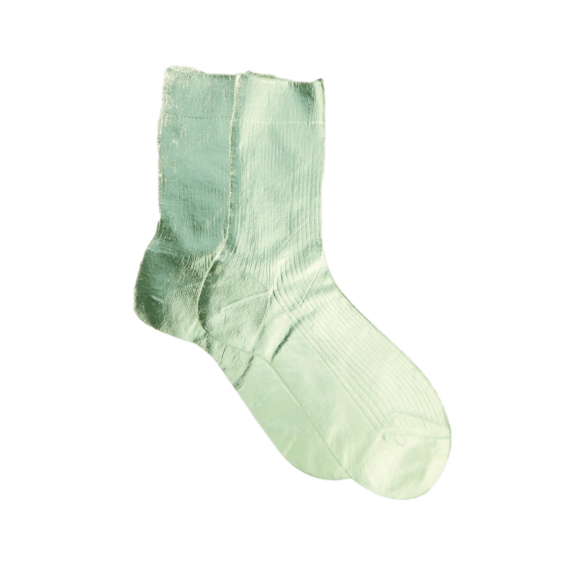 Maria La Rosa One Ribbed Laminated Sock Collection Socks Maria La Rosa Verdino