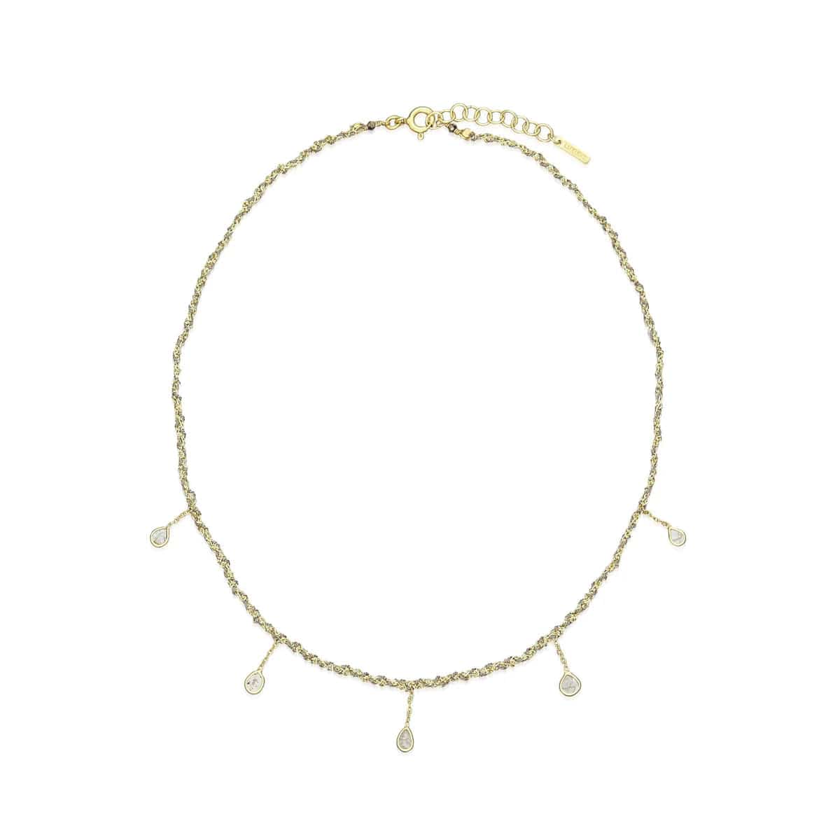 N° 606 NECKLACE GOLD GREY Jewelry Marie Laure Chamorel   