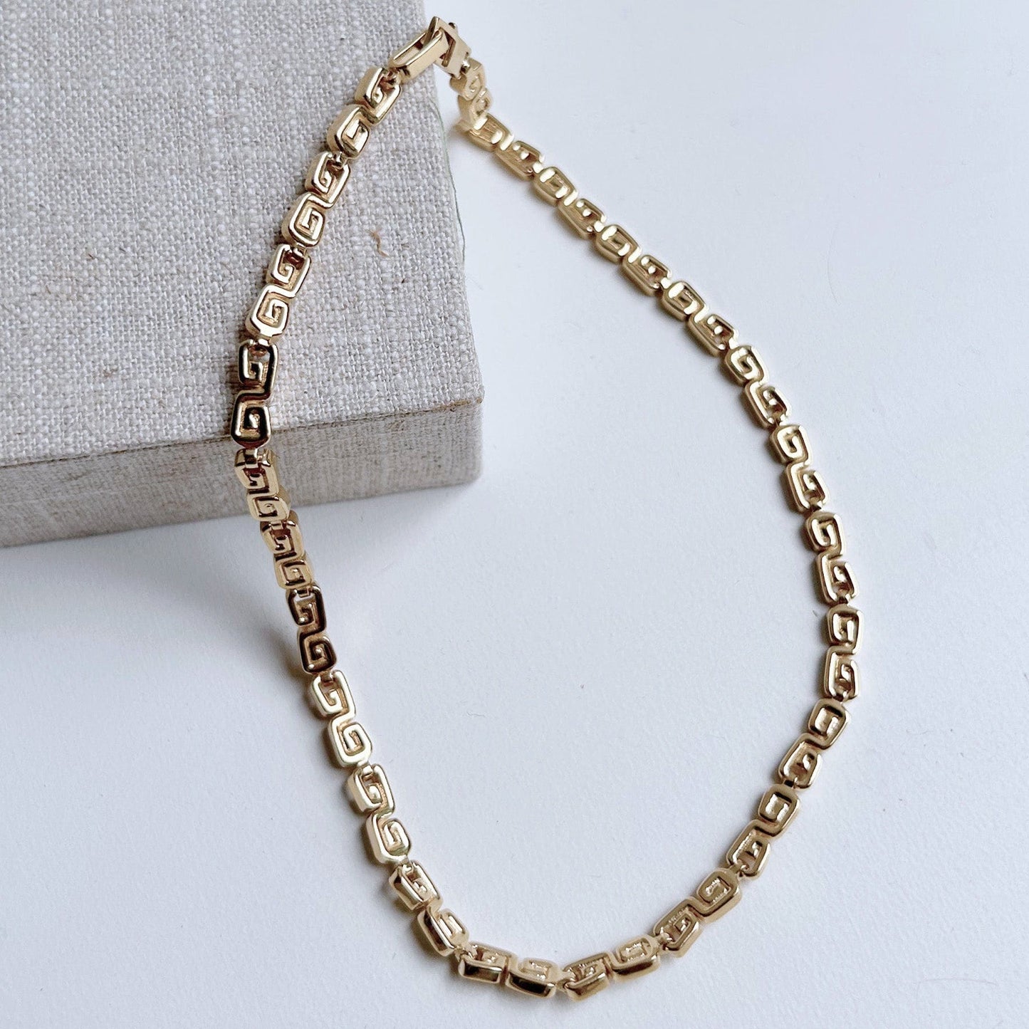 Artemis Custom Link Necklace - 18K Vermeil Jewelry MM Druck   