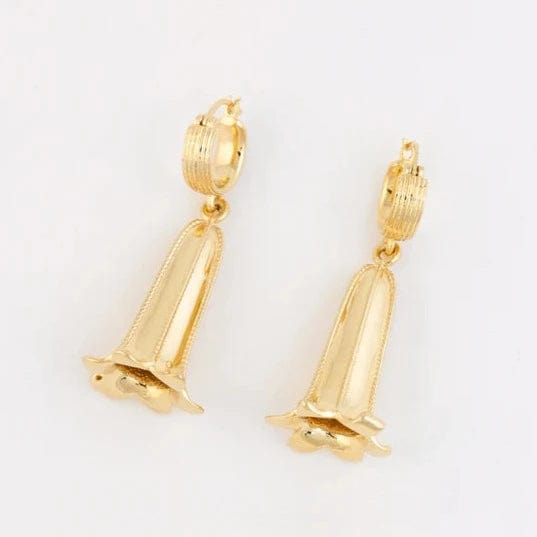 Bluebell Flower Earrings - 18K Vermeil Jewelry MM Druck   