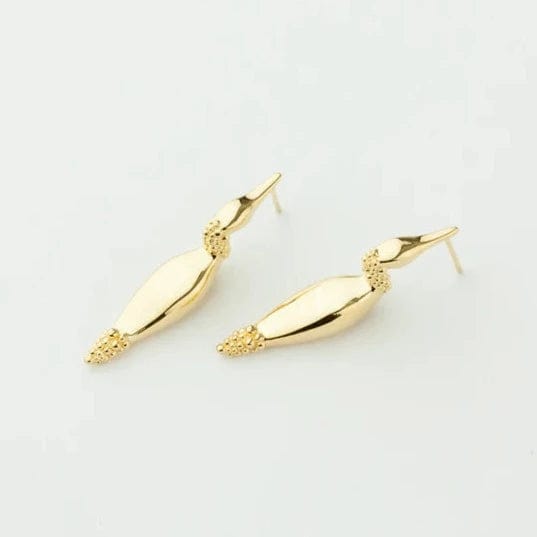 Empress Duck Earrings - 18K Vermeil Jewelry MM Druck   