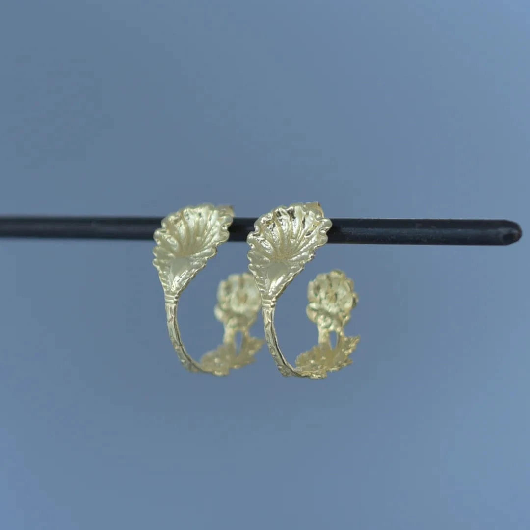 Gold Spoon Earrings Jewelry Monshiro