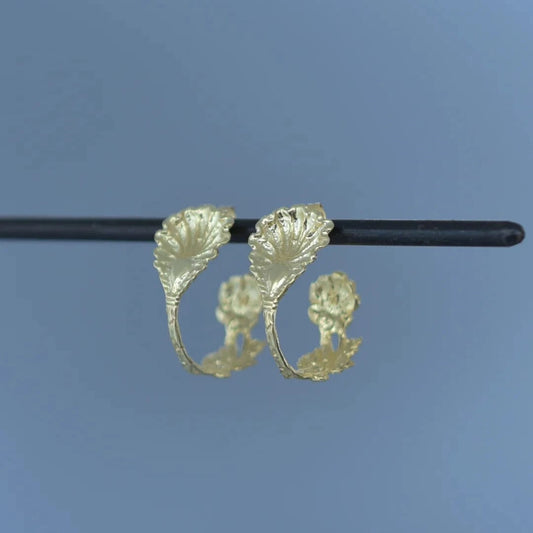Gold Spoon Earrings Jewelry Monshiro