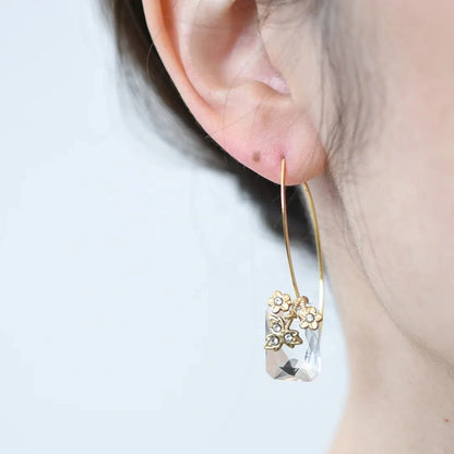 Sweet Pea Glass Hook Earrings Jewelry Monshiro