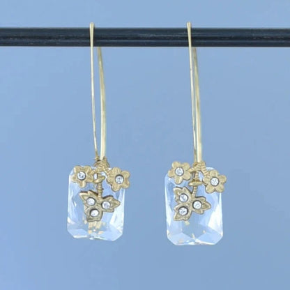 Sweet Pea Glass Hook Earrings Jewelry Monshiro