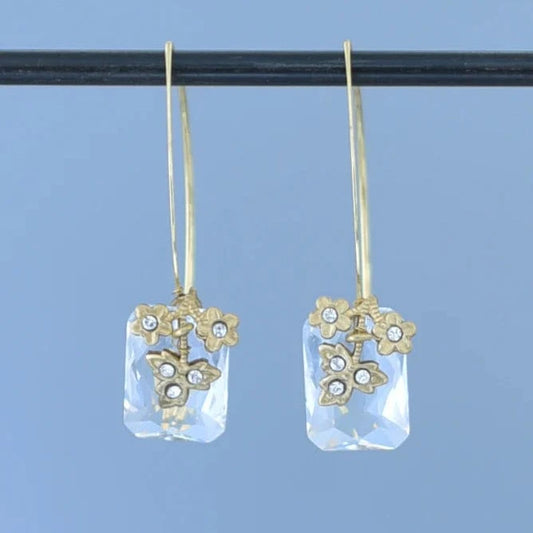 Sweet Pea Glass Hook Earrings Jewelry Monshiro