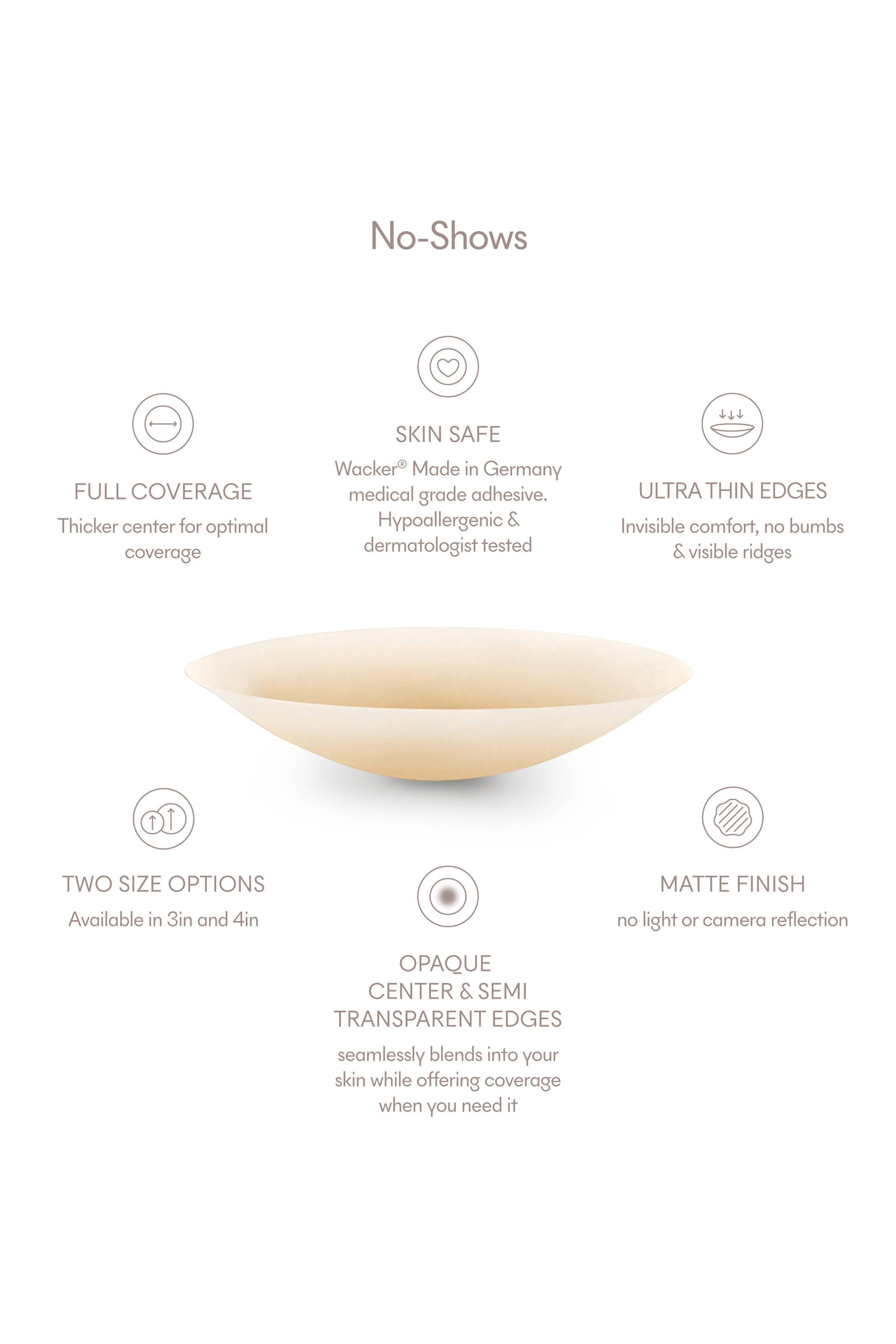 No-Show (Round) | Reuasble Nipple Covers Accessories NOOD   