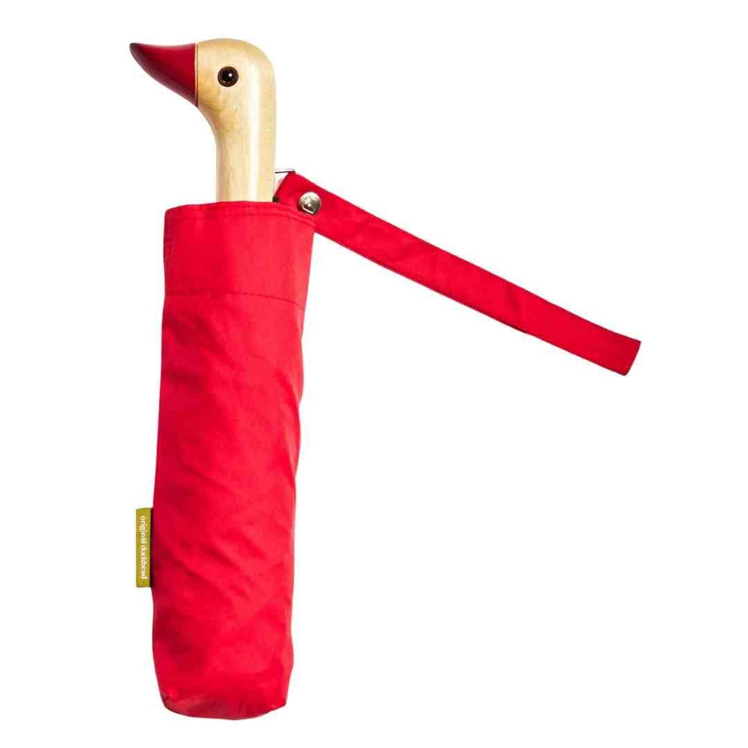 Red Compact Eco-Friendly Duckhead Umbrella Accessories Original Duckhead US