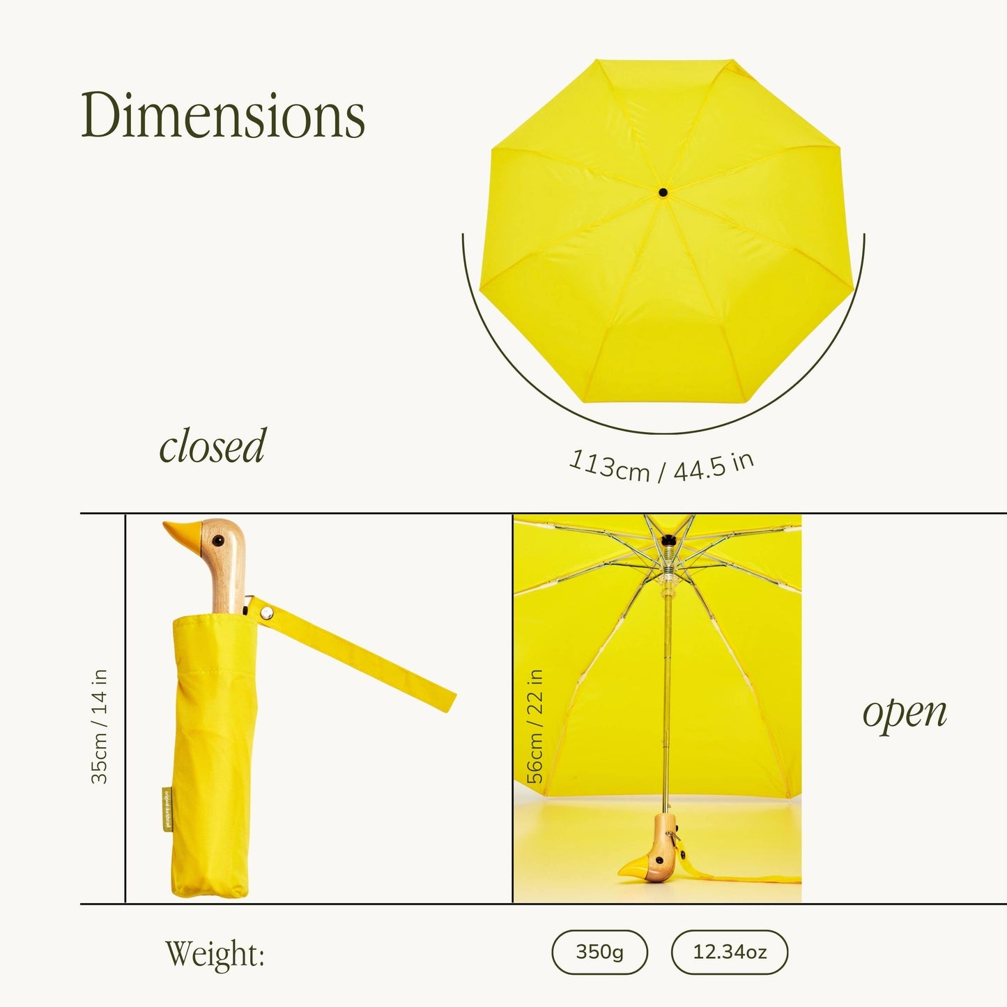 Signature Yellow Eco-Friendly Original Duckhead Umbrella Original Duckhead US