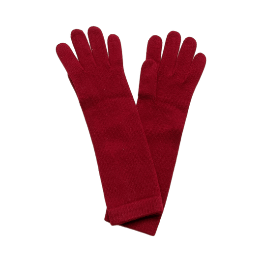 Long Cashmere Gloves Accessories Portolano Ashton Red  