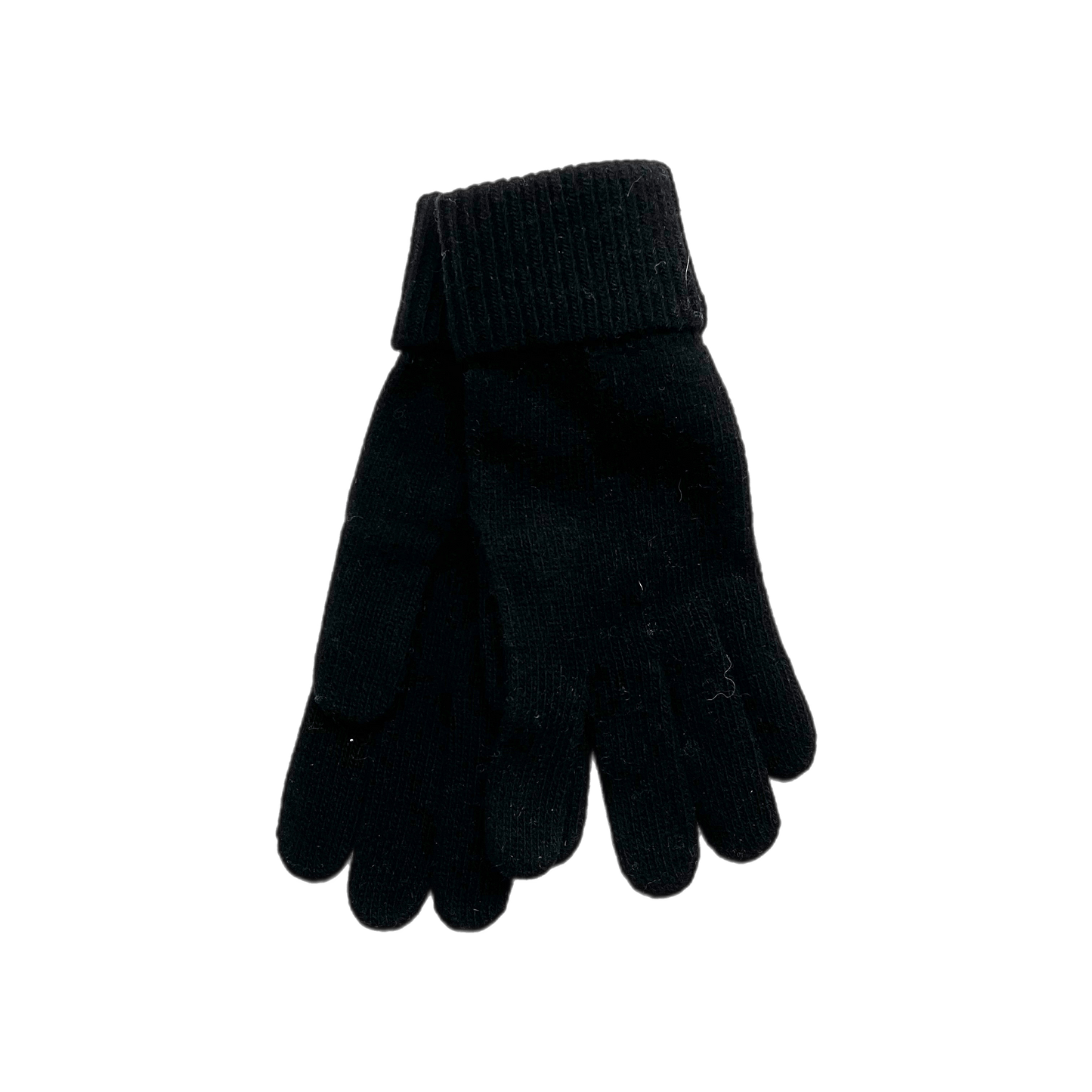 Cashmere Ribbed-Cuff Gloves Accessories Portolano BLACK  