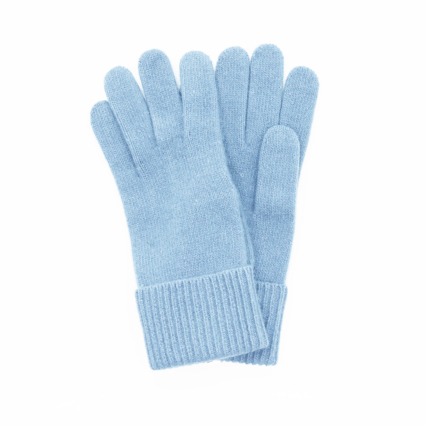 CASHMERE GLOVES WITH RIBBED CUFF: MEDIUM HTH GREY Portolano