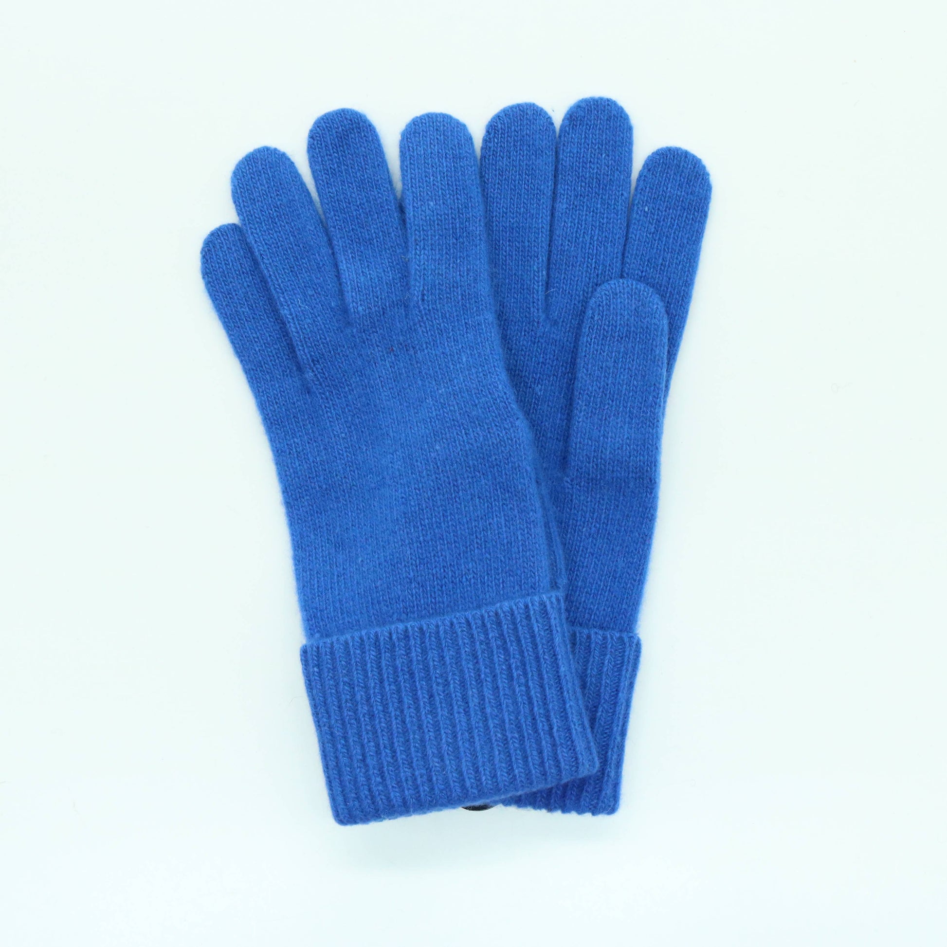 CASHMERE GLOVES WITH RIBBED CUFF: MEDIUM HTH GREY Portolano