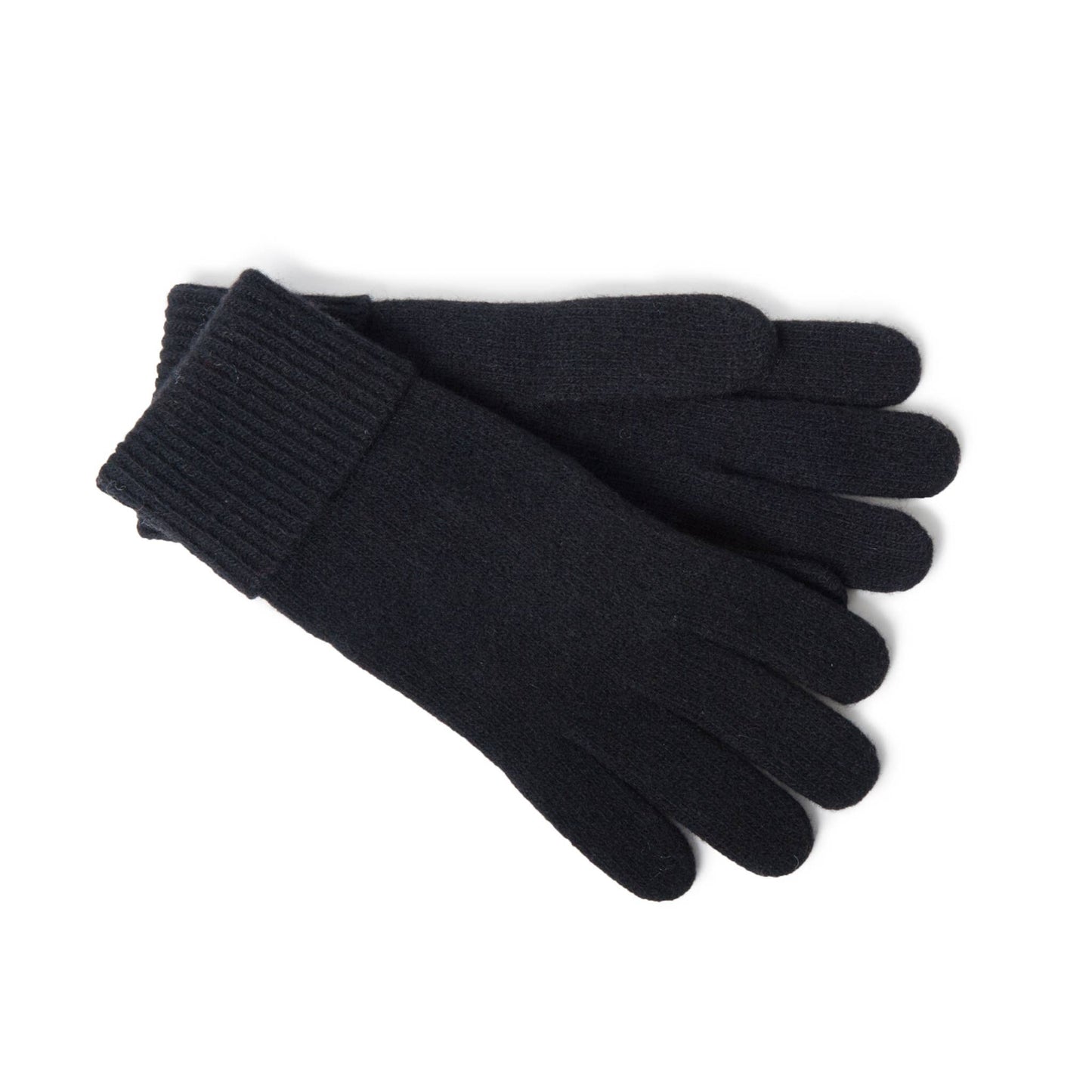 CASHMERE GLOVES WITH RIBBED CUFF: MEDIUM HTH GREY Portolano