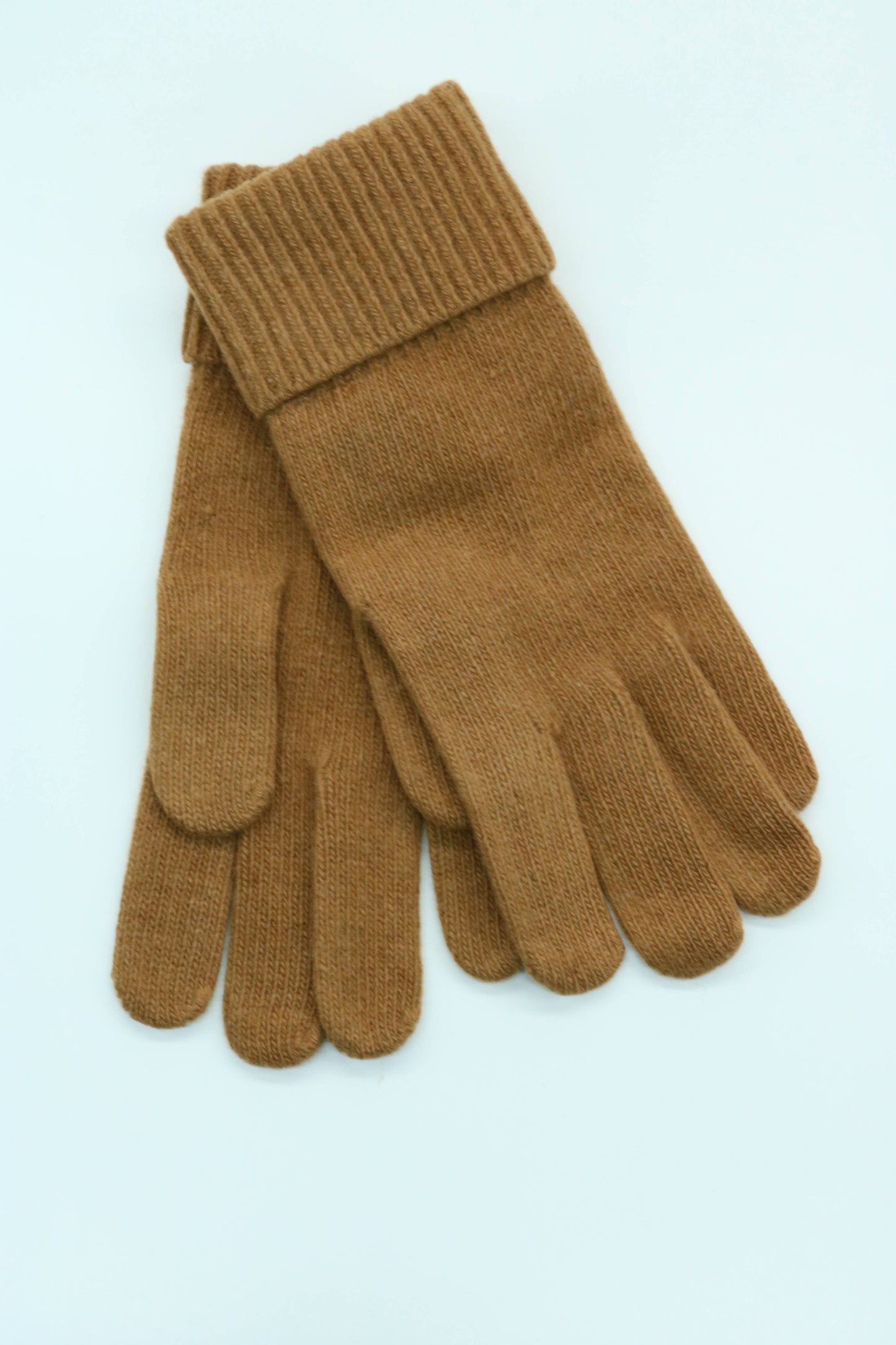 CASHMERE GLOVES WITH RIBBED CUFF: MEDIUM HTH GREY Portolano