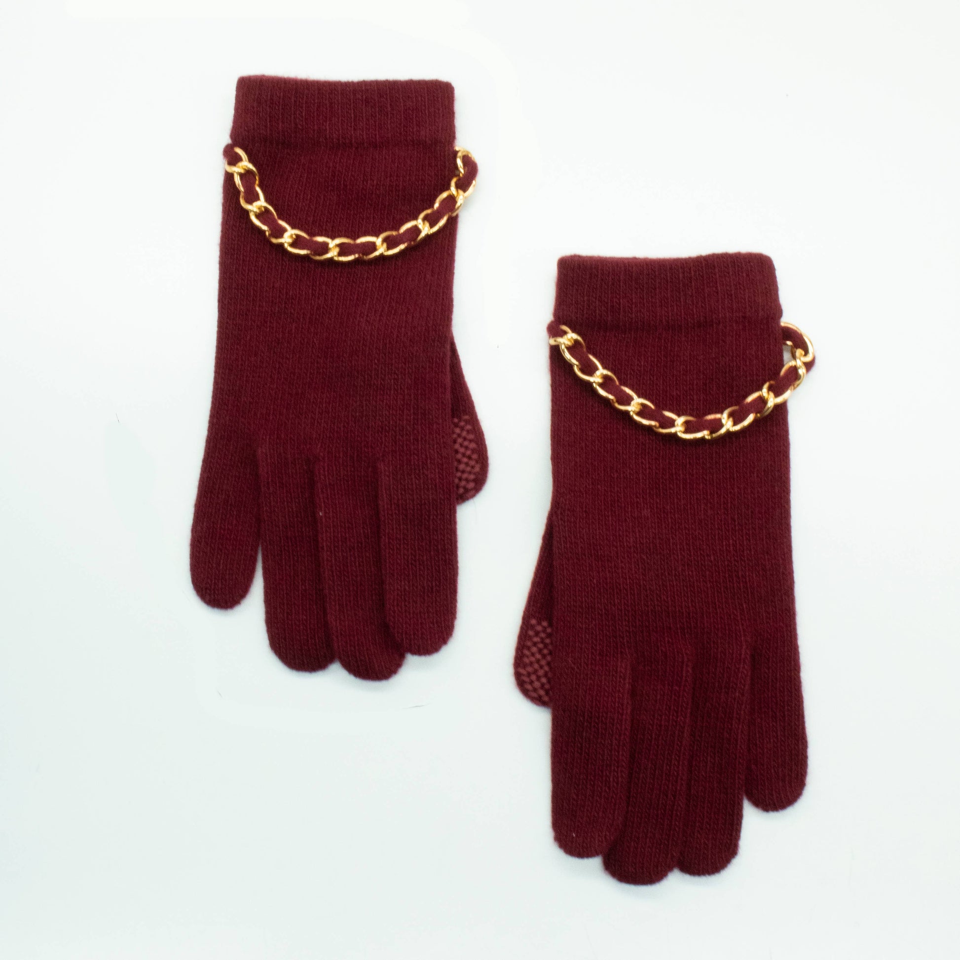 CASHMERE TECH GLOVES WITH CHAIN Portolano