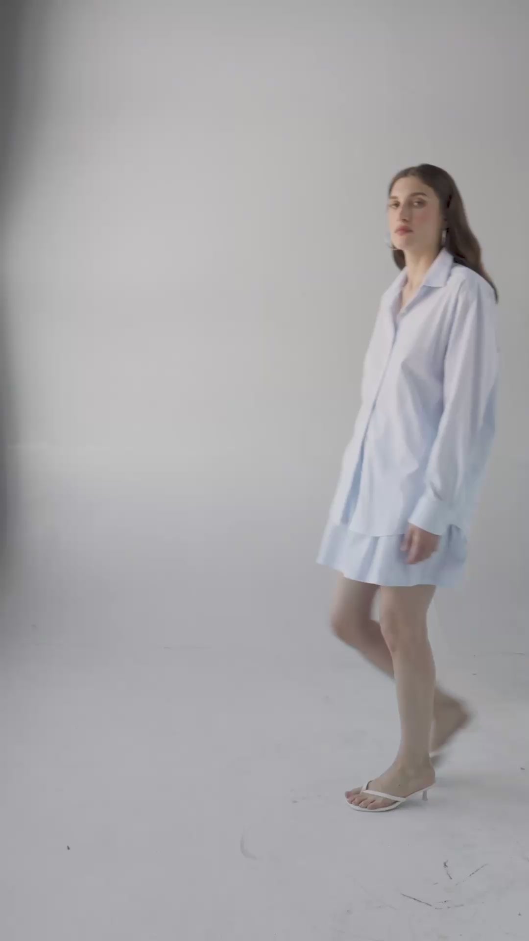 Gigi Shorts in Blue Stripe Seersucker Shorts CHRISTINE ALCALAY