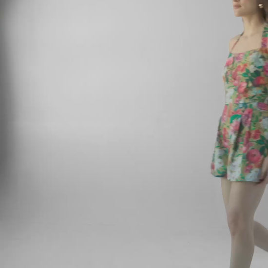 Camelia Jumpsuit in Pom Floral Linen Cotton Jumpsuits CHRISTINE ALCALAY
