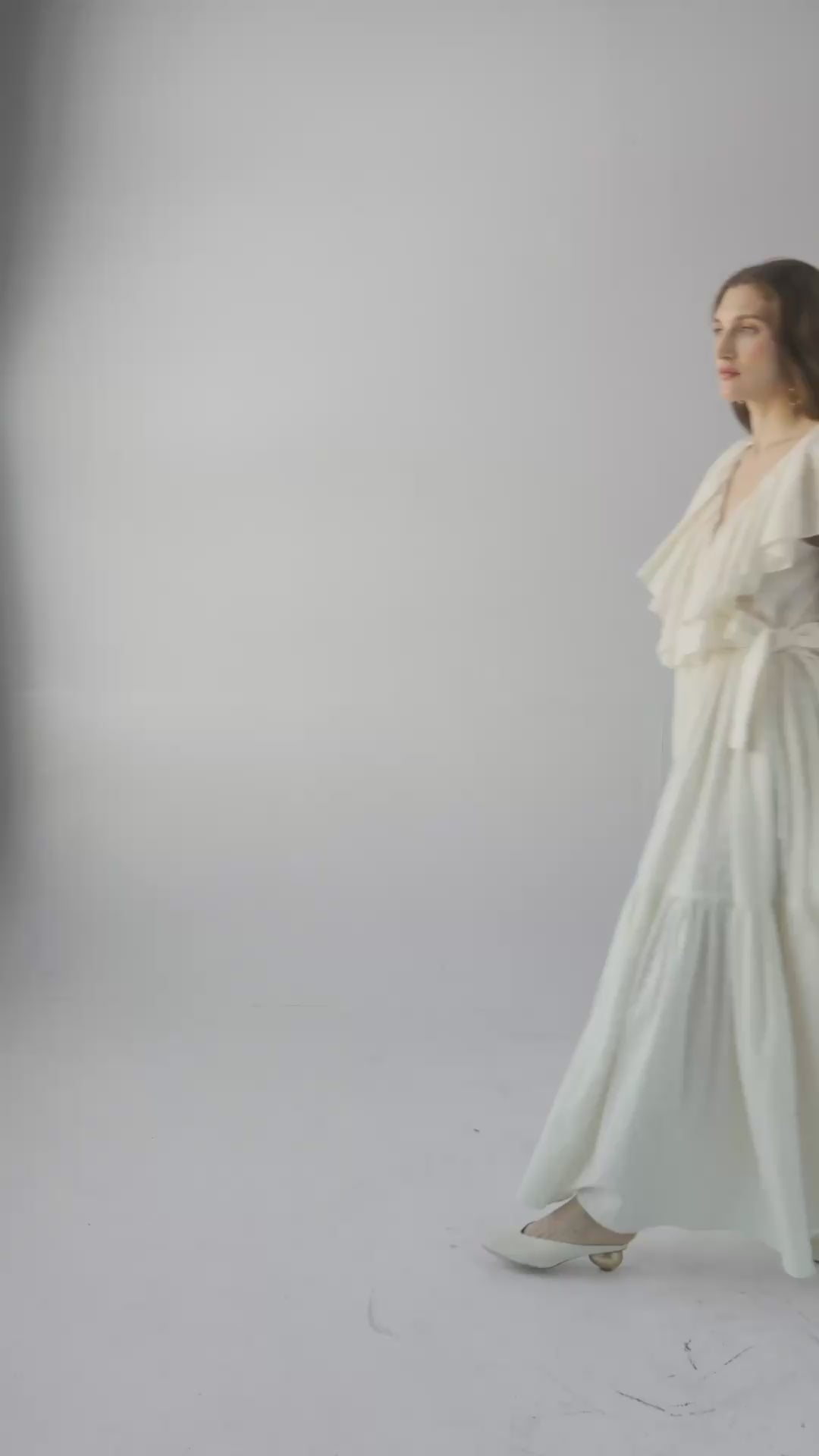 Papillon Dress in Cream Embroidered Cotton Dresses CHRISTINE ALCALAY