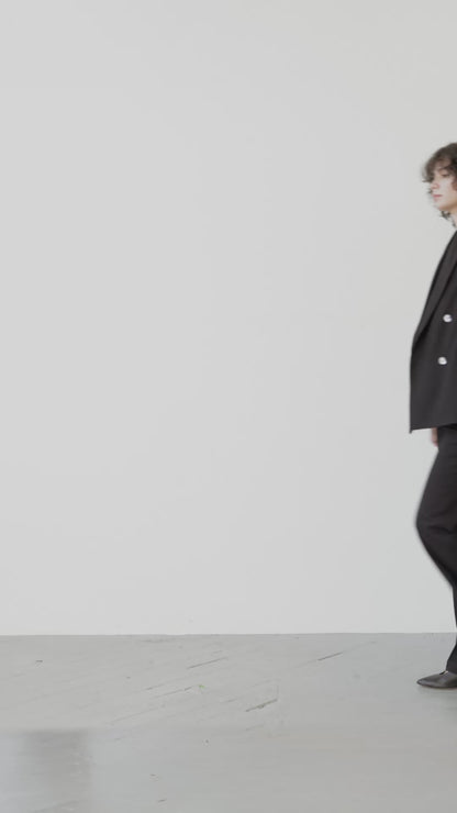 SAMPLE FW26 - Sandy Flared Leg Trouser in Wool - Black Samples CHRISTINE ALCALAY