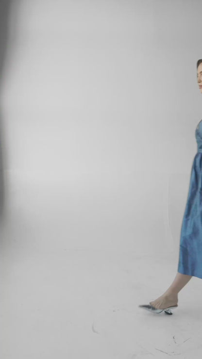 Mari Reversible Wrap Dress in Silk Dupioni Dresses CHRISTINE ALCALAY