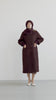 SAMPLE FW26 - Lofted Beanie in Alpaca Wool Blend - Plum Wine Samples CHRISTINE ALCALAY