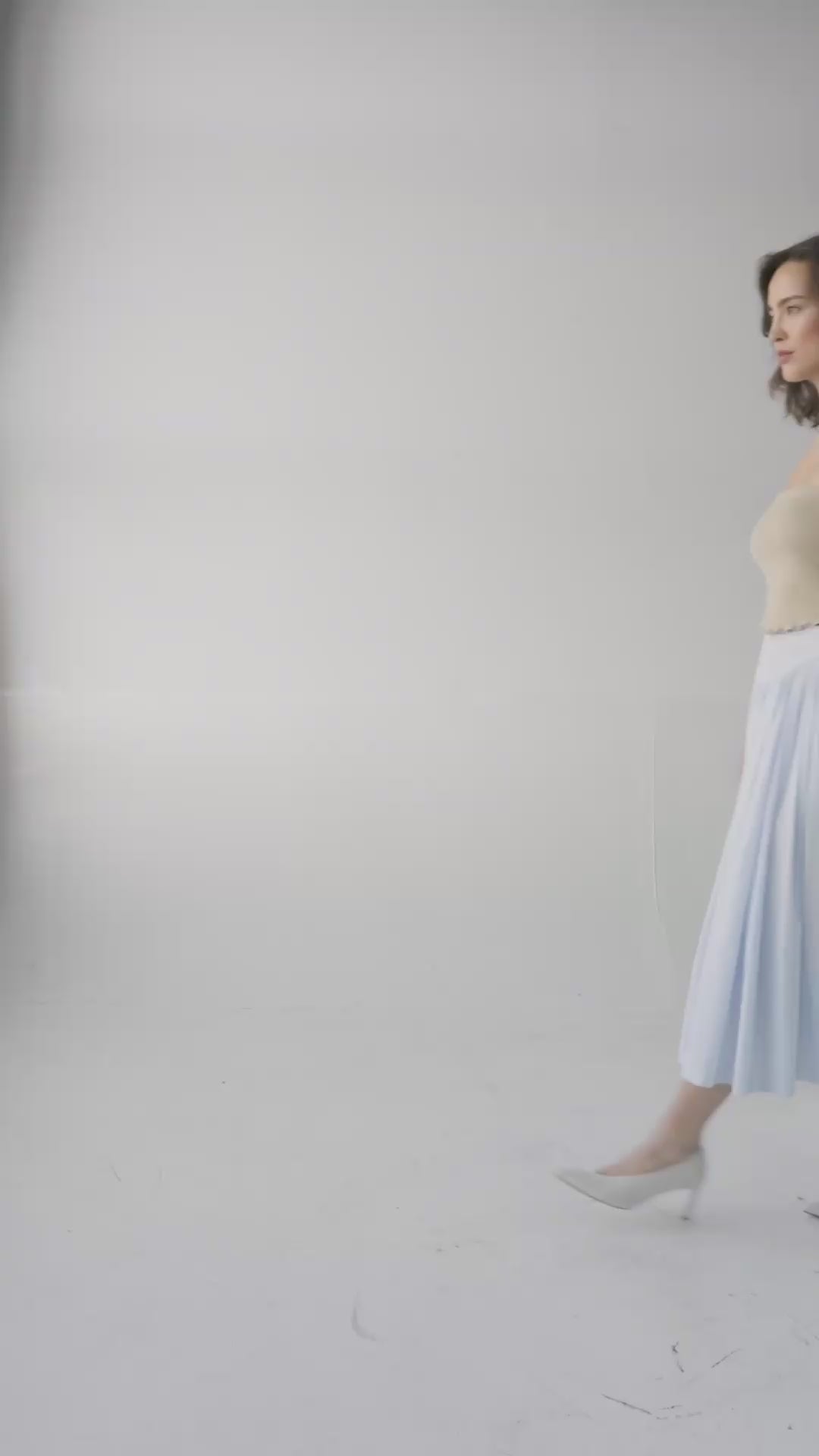 Janet Tube Top in Oyster Pima Cotton Tops CHRISTINE ALCALAY