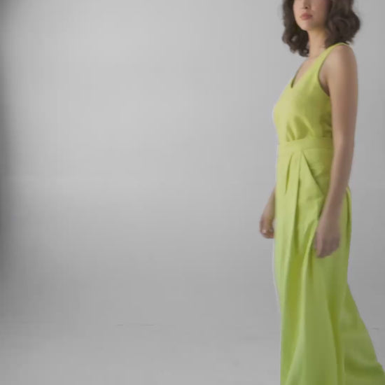 Katherine Wide Leg Pant in Linen Pants CHRISTINE ALCALAY