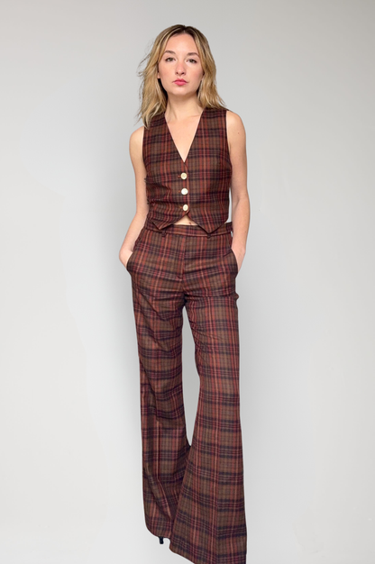 Sandy Pant in Fireside Plaid Wool