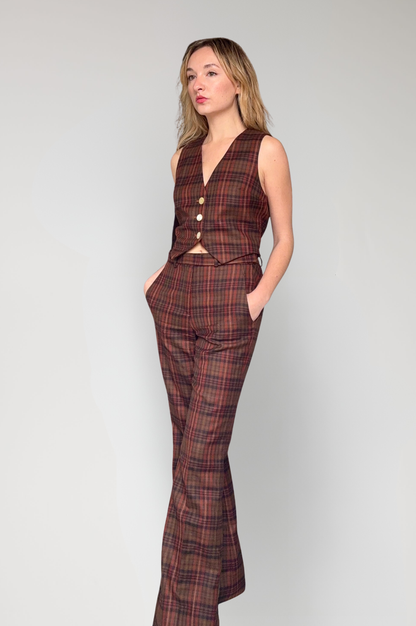 Sandy Pant in Fireside Plaid Wool