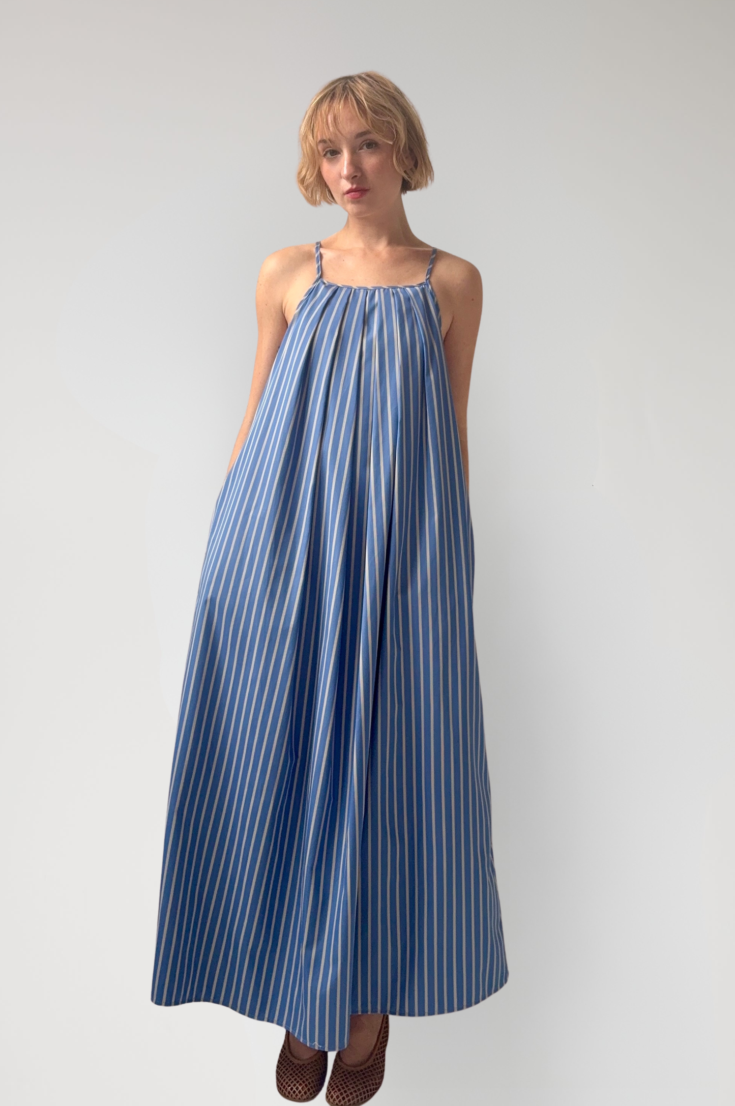 Jamie Dress in Striped Cotton Dresses CHRISTINE ALCALAY