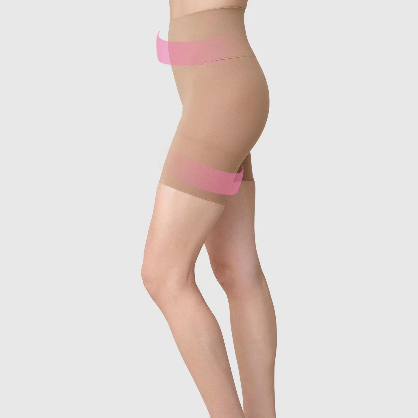 Livia Seamless Shaping Shorts Hosiery Swedish Stockings Beige L/XL