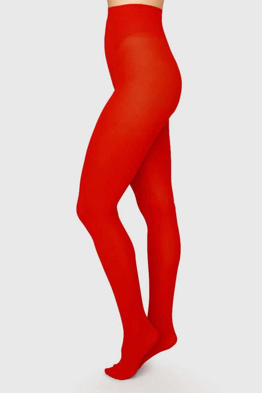 Olivia Premium Tights - Sharp Red Hosiery Swedish Stockings