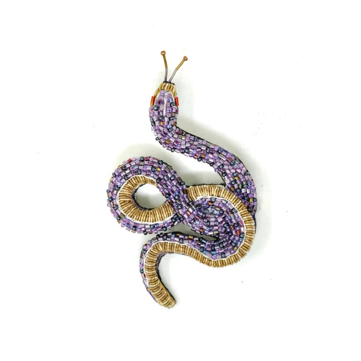 Amethyst Snake Brooch Pin Accessories Trovelore