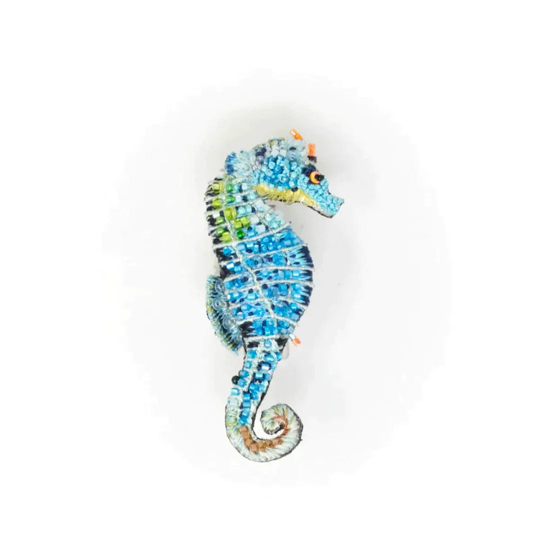 Blue Seahorse Brooch Pin Accessories Trovelore