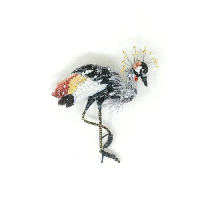 Crowned Crane Brooch Pin Accessories Trovelore