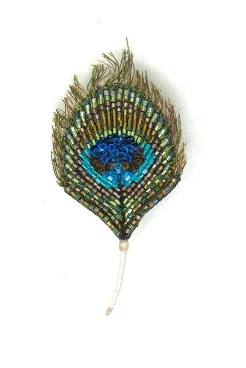 Luminous Peacock Feather Brooch Pin Accessories Trovelore