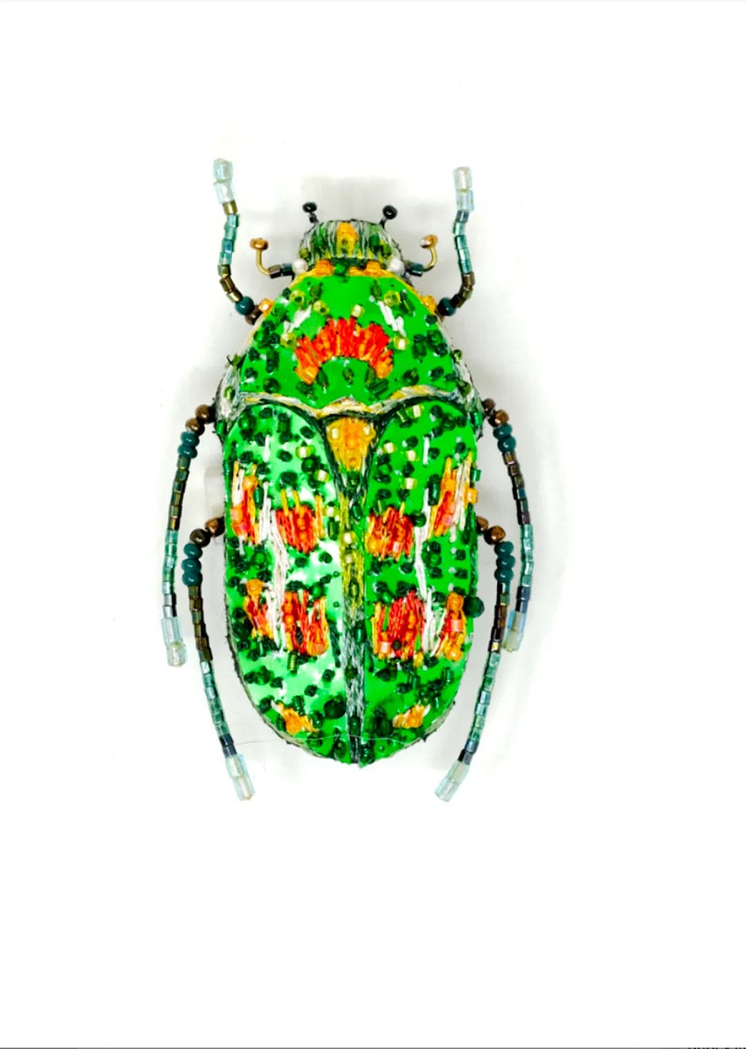 Rainbow Flower Beetle Brooch Pin Accessories Trovelore   