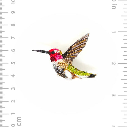 Sparkling Hummingbird Brooch Pin Accessories Trovelore   