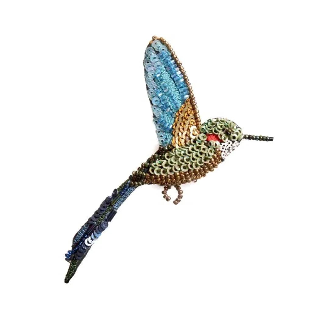 Tropical Hummingbird Brooch Pin Accessories Trovelore   