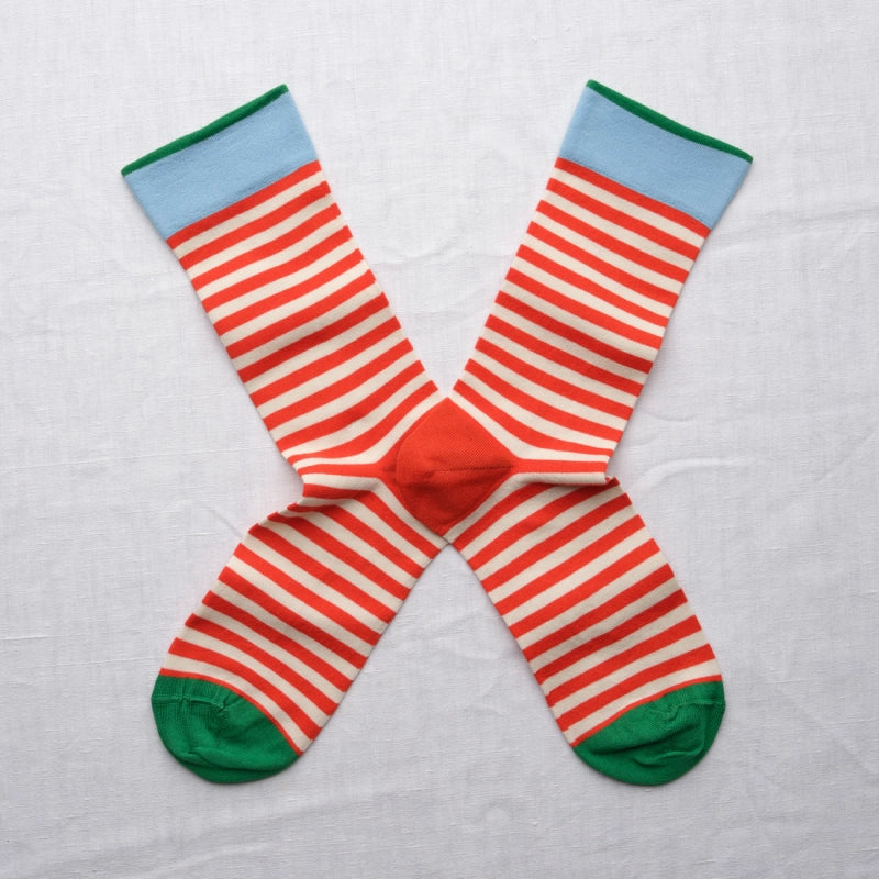 Vermilion Stripe Sock