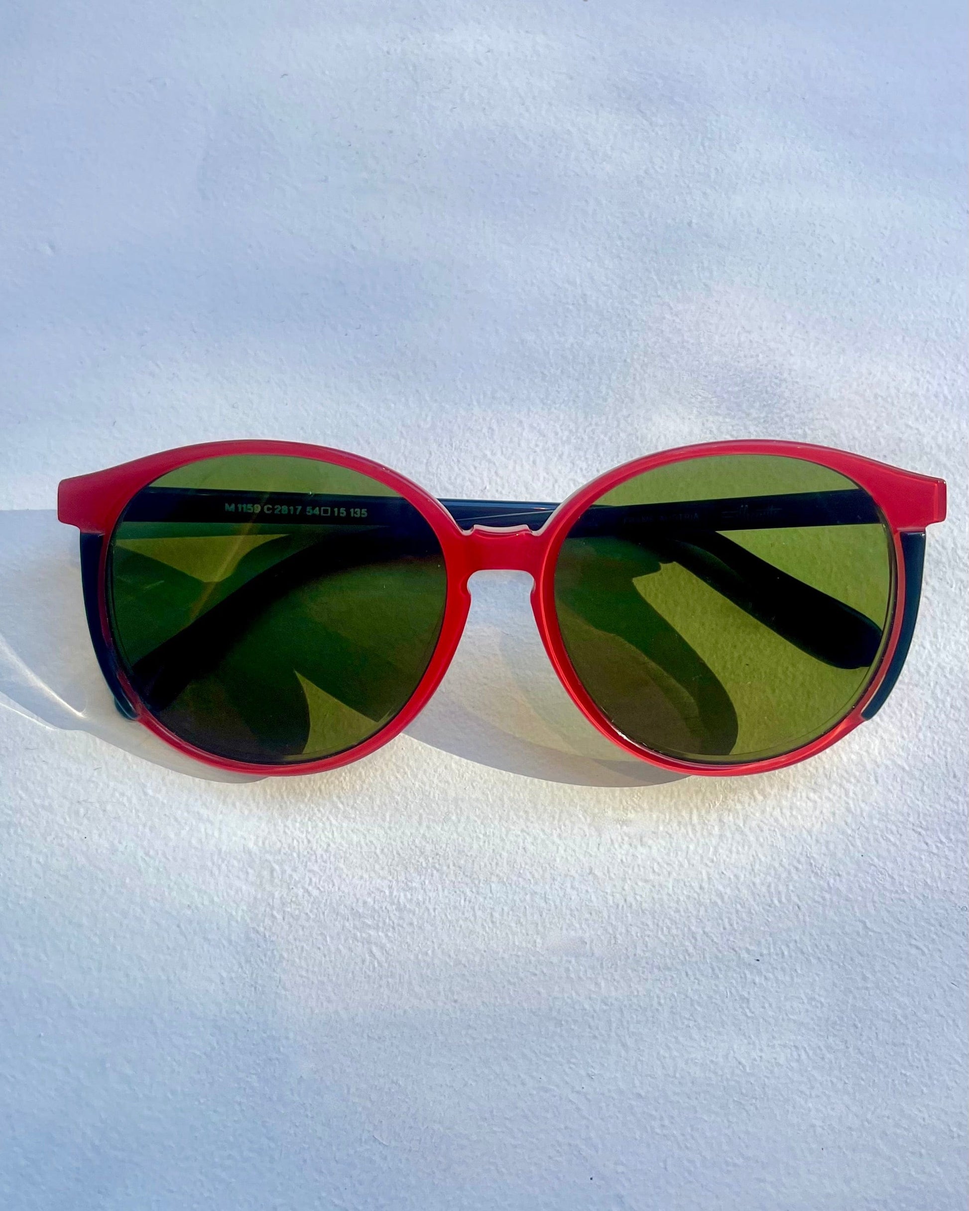 Red/Black Silhouette 80s Vintage Sunglasses Accessories Vintage Shades   