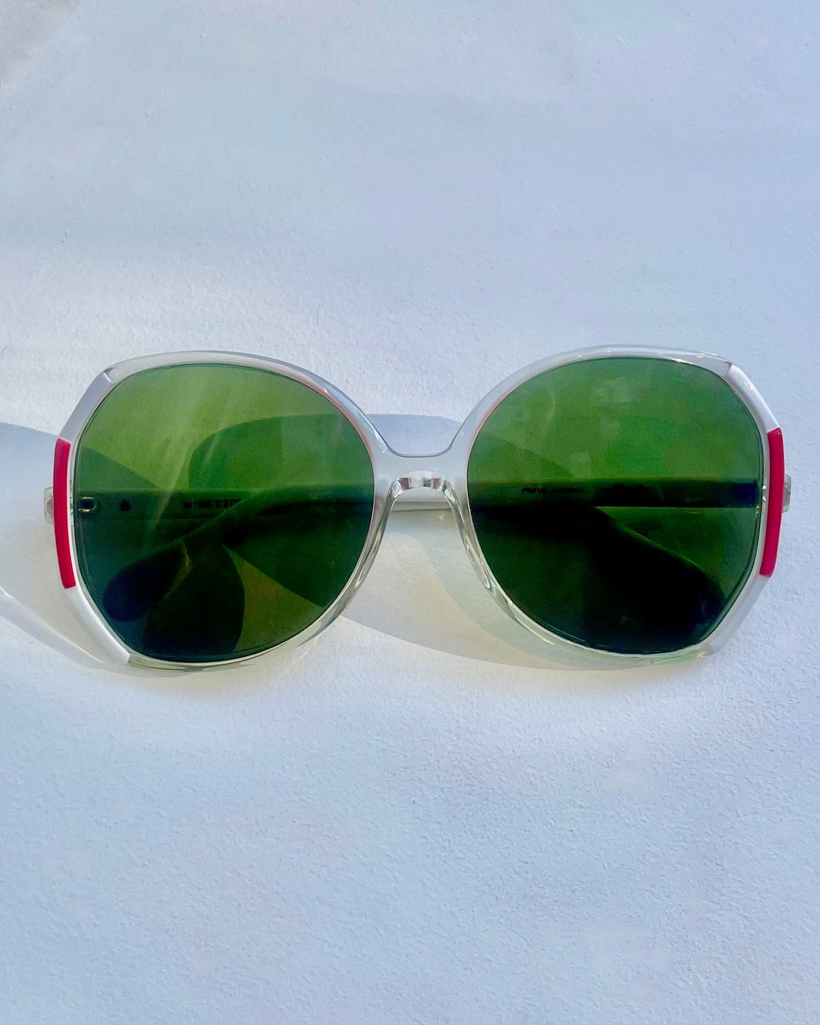 Red/White Silhouette 80s Vintage Sunglasses Accessories Vintage Shades   
