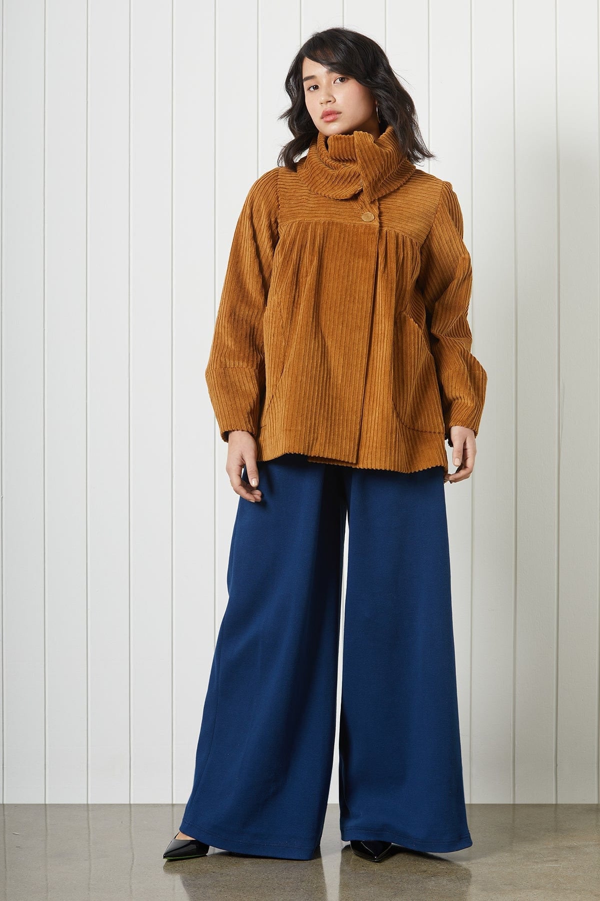 Perri Jacket in Wide Corduroy Jackets CHRISTINE ALCALAY Rust Extra Small 